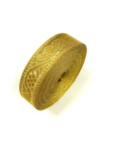 Cinta Jacquard de Sarga Ecológica con Diseño de Flores Pequeñas Metálicas en Oro y Plata de Alta Tenacidad para Prendas, Bolsos, Zapatos y Accesorios - Product Image 4