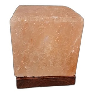 Pure Himalayan Pink Rock Salt Cube Shape <b>Lamp</b> Mood Light for Office & Bedroom Decor - Product Image 1