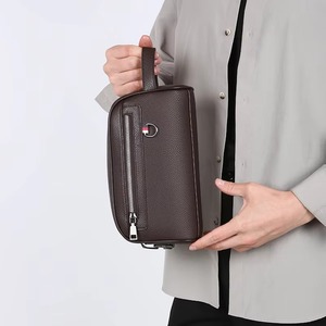 Custom Leather Travel <b>Toiletry</b> <b>Bag</b> <b>Mens</b> Womens Cosmetic Organizer Pouch Portable Shaving Grooming Kit Storage <b>Bag</b> - Product Image 3