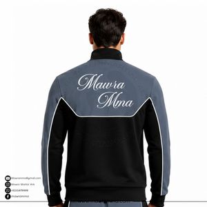 ชุดเสื้อแจ็คเก็ตและกางเกงขาสั้นกันลมดีไซน์พิเศษ Mawra สำหรับผู้ชาย ชุดเข้าชุด น้ำหนักเบา สไตล์ลำลอง สตรีทแวร์ ชุดกีฬา - Product Image 4