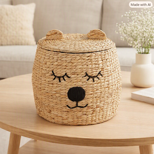 Whimsical Wonder Cheap Price Woven Seagrass <b>Basket</b> <b>Laundry</b> Hamper Lid Living Room Minimalist Multifunction Organizer Storage - Product Image 1