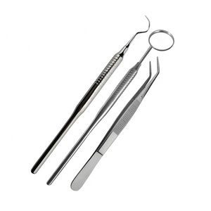 ชุดตรวจฟันแบบพื้นฐาน3ชิ้นสแตนเลสคุณภาพสูงของเครื่องมือทันตกรรมที่มีคุณภาพมาตรฐานโดย vidfive สินค้าต่างประเทศ - Product Image 3