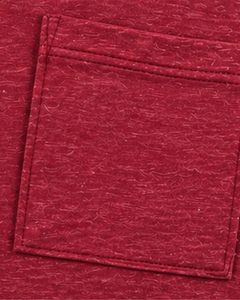Custom <b>Red</b> V Neck Womens Casual T Shirt Short Sleeve Cotton Blend Soft Lightweight Pocket Tee Summer Comfortable Daily Wear - Product Image 5