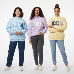 Charlotte Embroidered Turtleneck Knit Sweater Women's Winter Pullover <b>Letter</b> Design Regular Fit 100% <b>Acrylic</b> Anti-Pilling - Product Image 6