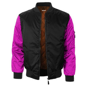 Chaqueta de bombardero ligera personalizable unisex a prueba de viento, moda de invierno, prendas de vestir exteriores informales con logotipo personalizado, chaquetas de hombre al por mayor - Product Image 1