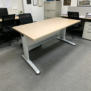 Durable Rectangular Conference <b>Table</b> with Metal <b>Legs</b> <b>Adjustable</b> <b>Height</b> Office Furniture Contemporary Design for Commercial Use - Product Image 1