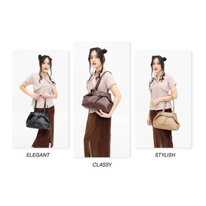กระเป๋าสะพายไหล่หนังสังเคราะห์พรีเมียมสำหรับผู้หญิง Hody ELARA พร้อมฝาปิดแม่เหล็ก หูหิ้วสองข้าง ซับในผ้าซาติน ขนาด 12 นิ้ว ดีไซน์หรูหราทันสมัย - Product Image 1