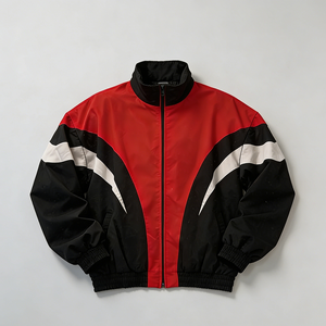Veste coupe-vent d'hiver en toile imperméable et respirante pour homme, style rétro sportif surdimensionné avec panneau en V personnalisé, OEM ODM Vintage - Product Image 4