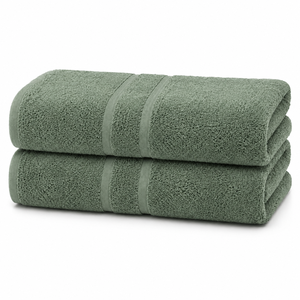 Serviette de bain en coton biologique GOTS 600 GSM - Qualité hôtel et spa, naturelle non teinte, 70x140cm, logo personnalisé, vente en gros - Product Image 1