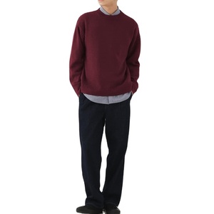 Pull-over en tricot 100% coton unisexe sur mesure OEM/ODM, coupe classique, couleur unie, manches longues, doux et confortable pour l'hiver - Product Image 4
