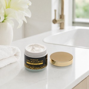 Crème au collagène Golden Glow, crème éclaircissante pour le visage, soin éclatant, soin de l'élasticité des peptides, crème pour le visage PDRN, crème pour le visage K Beauty - Product Image 6
