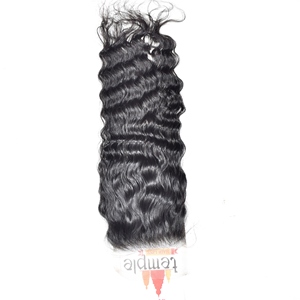 Extensions de cheveux humains naturels 100% vierges indiens, cuticules alignées, non traitées, double trame, Deep Wave, avec closure 5*5, vente en gros - Product Image 5