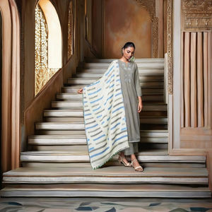 Premium Cotton Dobby Embroidered Salwar Kameez Collection Party Wear <b>Indian</b> & <b>Pakistani</b> <b>Clothing</b> at Wholesale Rate - Product Image 1