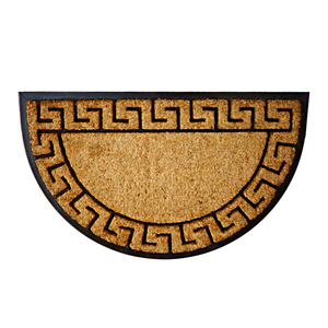 Jacquard Woven Door <b>Mats</b> with Semi-Circle Design Coir Brush Features Washable and Braided Technics - Product Image 2