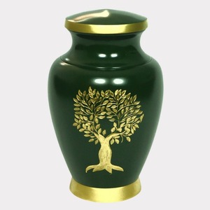 Urne funéraire Arbre de vie pour adulte, taille moyenne, récipient commémoratif pour cendres, design décoratif Arbre de vie - Product Image 1