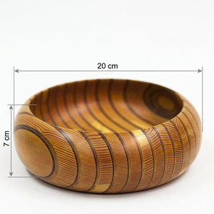 Bol de service gravé en bois d'acacia écologique fait main - Durable pour la maison, les restaurants et les fêtes - Product Image 5