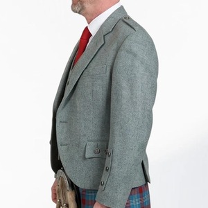 Chaqueta Escocesa Argyle al por Mayor para Hombre, Chaqueta de Tweed Estilo Kilt, Ropa Formal para Bodas, Logotipo Personalizado - Product Image 4