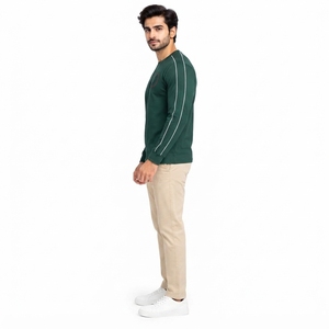 <b>Men</b> <b>Long</b> <b>Sleeve</b> T Shirt Comfortable Crew Neck <b>Top</b> Lightweight Breathable Fabric Casual Athletic Design Ideal For Daily Wear - Product Image 2