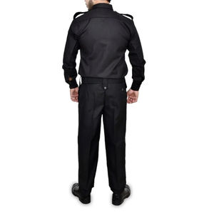 Poly-Cotton Summer Tactical Security Guard Uniform Men Long-Sleeve 2-Piece Button-<b>Down</b> Shirt Cargo <b>Trousers</b> Workwear HSI - Product Image 2