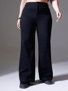 Medium-wash Dark-wash Light-wash Ladies Jeans <b>Boot</b> Cut Mid Waist Eco-Friendly Vintage Denim - Product Image 4