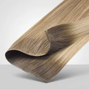 Peluca de Cabello Humano Rubio Ceniza Ombre Largo, Base de Seda con Cutícula Completa, 100% Densidad, Estilo One Direction - Product Image 6