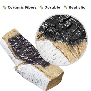 ชุดแท่งไม้เซรามิกสำหรับเตาผิงแก๊ส 5 ชิ้น ลายไม้เบิร์ช สำหรับเตาผิงในร่มหรือกลางแจ้ง - Product Image 3