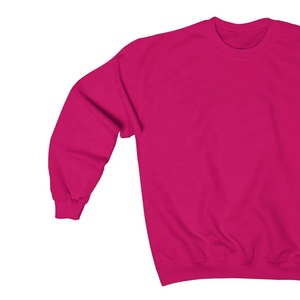 Pull en molleton respirant 100 % coton tricoté de couleur unie, coupe classique, rose, col rond, pour femme, de la sororité Wide Greek House Alpha, idéal pour l'automne - Product Image 3