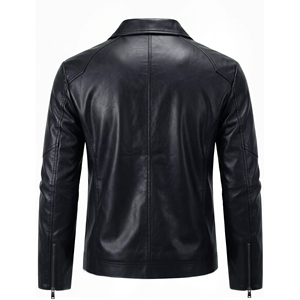 High End Mens Leather Fashion <b>Jacket</b> Material Soft Texture Luxury <b>Jacket</b> Formal Business Casual Style Fashionable Outerwear - Product Image 3
