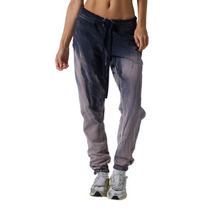 Pantalones Deportivos para Mujer, Teñido Degradado, Cintura Elástica con Cordón, Estilo Casual Urbano, Mezcla de Algodón y Spandex, Peso Medio, Primavera - Product Image 1