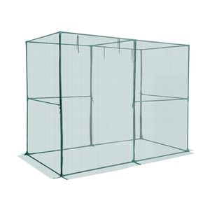 Gabbia per colture alta 7.8 x 3.9 x 5.9 piedi resistente al vento con porta con cerniera, facile da installare, tenda di protezione per piante da giardino esterno con rete - Product Image 5