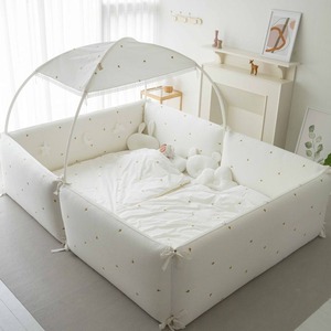 [S.P Company] Protector de Cuna Bordado con Pigmentos para Bebés, Ropa de Cama de Algodón Hipoalergénico para Cuna y Corralito - Product Image 4