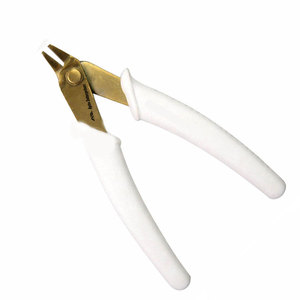 Pince à couper les extensions de cheveux en acier inoxydable, outil professionnel pour enlever les extensions de cheveux, poignée ergonomique dorée et blanche, durable - Product Image 5