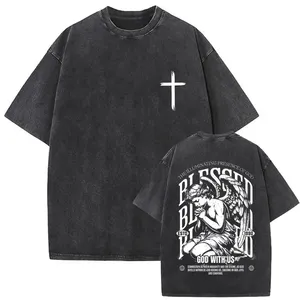 Camisetas de Hombre 2026, Estilo Urbano, Lavado Ácido, Impresión Completa, Ecológicas, de Secado Rápido, Transpirables, de Poliéster/Algodón - Product Image 3