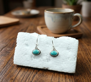 Natural Turquoise <b>Dangle</b> <b>Earrings</b> 925 Sterling Silver Rose <b>Gold</b> Yellow <b>Gold</b> Plated Handmade Boho Gemstone Hook <b>Earrings</b> for Mom - Product Image 5