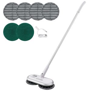 Scopa Elettrica Senza Fili con Batteria Potente da 70 Minuti, Doppia Testa Rotante, 4 Panni in Microfibra - Per Uso Domestico - Product Image 6