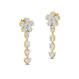 Boucles d'oreilles solitaires élégantes et classiques en diamant de laboratoire CVD, formes multiples (cœur, poire, ovale, marquise) – Cadeau de bijoux raffiné - Product Image 2