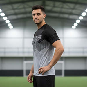 เสื้อฟุตบอลชายแบบสั้นสีเหลือง/เขียวพิมพ์ลายแบบระบายอากาศได้ดี ทรงปกติ ผลิตตามสั่ง ทำจากโพลีเอสเตอร์ 100% - Product Image 4