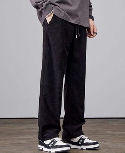 Pantalon de costume homme en coton léger, taille mi-haute, coupe droite évasée, style business décontracté, avec braguette zippée, pour l'automne - Product Image 6