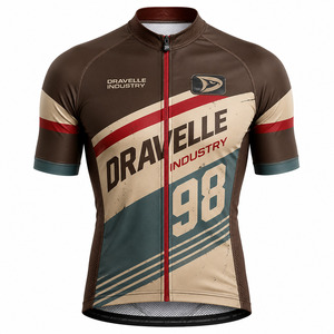 Custom Retro 90s <b>Cycling</b> Jersey OEM High Performance Breathable Polyester Mesh Bike Shirt with Full Zipper Rear Pockets - Product Image 2