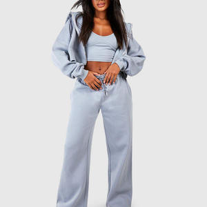 Genuine Hot Selling Custom Women Regular Tracksuit Set Pullover <b>Hoodie</b> Sweatpants Two-Piece Polyester/Cotton Breathable <b>Fleece</b> - Product Image 4
