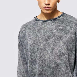 Service OEM en gros – Sweat-shirt personnalisé à col rond pour homme – 100 % coton molletonné, épaules tombantes, thermique, hiver, uni, teint, séchage rapide - Product Image 4