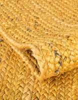 Tapis en jute jaune fait main, tapis de sol en fibres naturelles, style bohème, pour la décoration du salon et de la chambre à coucher
