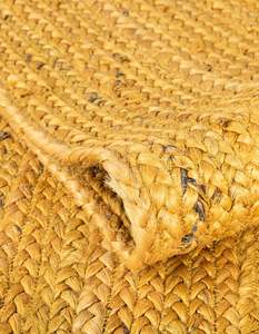 Yellow Jute <b>Rug</b> Handmade Natural Fiber Area Carpet <b>Boho</b> Farmhouse Floor Mat For Living Room Bedroom Decor - Product Image 4