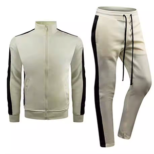 2026 New Men Tracksuit Full <b>Zip</b> Stand Collar Solid Color Side Pockets Polyester Cotton Casual Wear Autumn Regular Fit for sale - Product Image 1