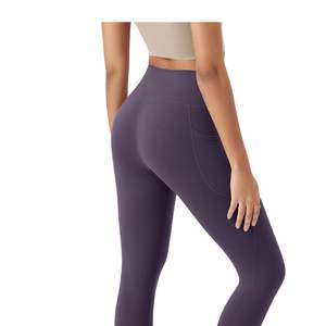 Leggings de yoga taille haute extensibles pour femmes, personnalisables en gros, avec poche latérale, pour fitness, gym, entraînement et course à pied - Product Image 5