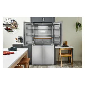 Refrigerador de 4 Puertas Francesas de Acero Inoxidable con Diseño Multipuertas y Amplio Espacio de Almacenamiento Interior - Product Image 4