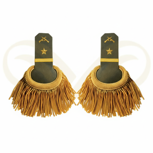 Epaulettes Ajustables con Flecos de Hilo Dorado y Verde Personalizados para Equipos de Defensa Personal y Uniformes Ceremoniales - Product Image 2