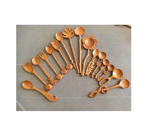 Espátula en forma de corazón de alta calidad, cucharas para servir, utensilios de madera dorados, utensilios de cocina, vajilla, decoración de jardín para el hogar, juego de regalo - Product Image 5