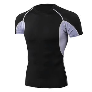 Rashguard de compression unisexe pour adultes en Spandex/Coton, manches longues, teint en pièce, UPF50+, séchage rapide, 220g - Product Image 1
