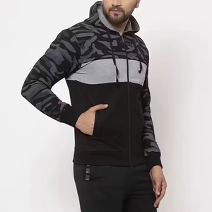 Hot Selling Men Zipper Tracksuit Breathable Regular Fit Streetwear Printed <b>Fleece</b> Winter Collection - Product Image 4